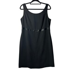 Amanda Smith Dress Womens 12 Black Sleeveless‎ Round Neck Sheath Mini Dress